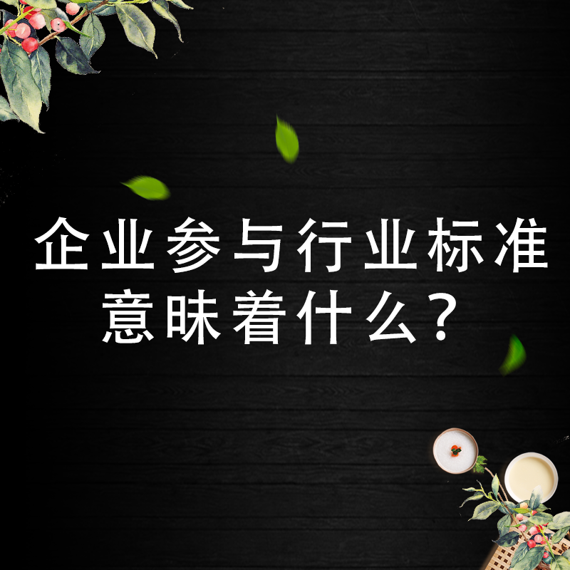 企業(yè)參與行業(yè)標(biāo)準(zhǔn)意昧著什么？