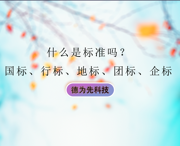 什么是標準呢？國標、行標、地標、團標、企標