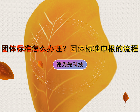 德為先科技：團(tuán)體標(biāo)準(zhǔn)怎么辦理？團(tuán)體標(biāo)準(zhǔn)申報的流程