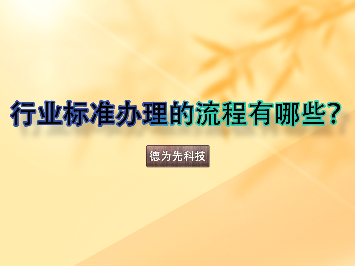 行業(yè)標(biāo)準(zhǔn)辦理的流程有哪些？