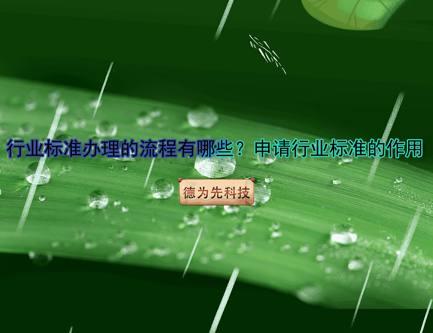行業(yè)標(biāo)準(zhǔn)辦理的流程有哪些？?申請(qǐng)行業(yè)標(biāo)準(zhǔn)的作用