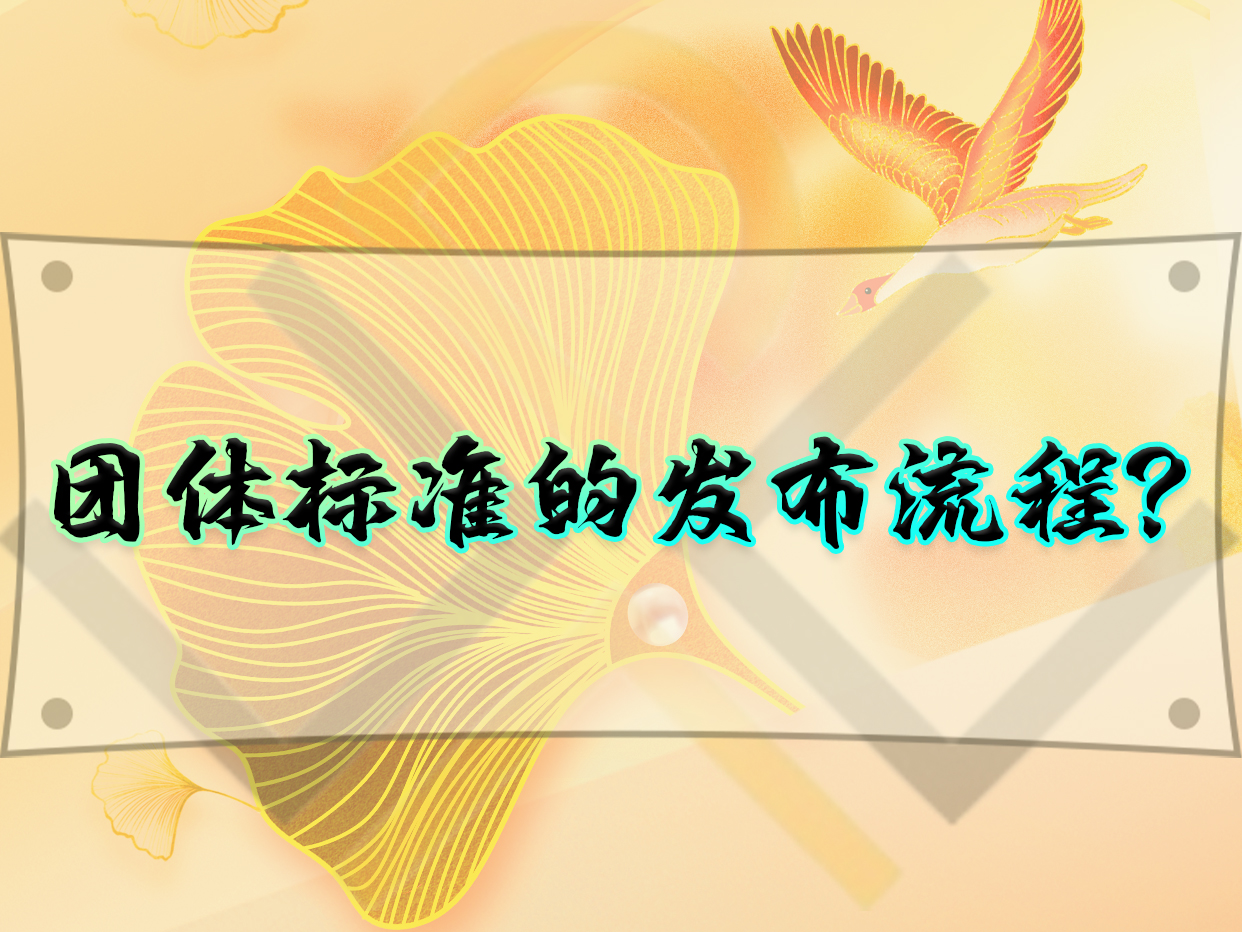 團(tuán)體標(biāo)準(zhǔn)的發(fā)布流程？