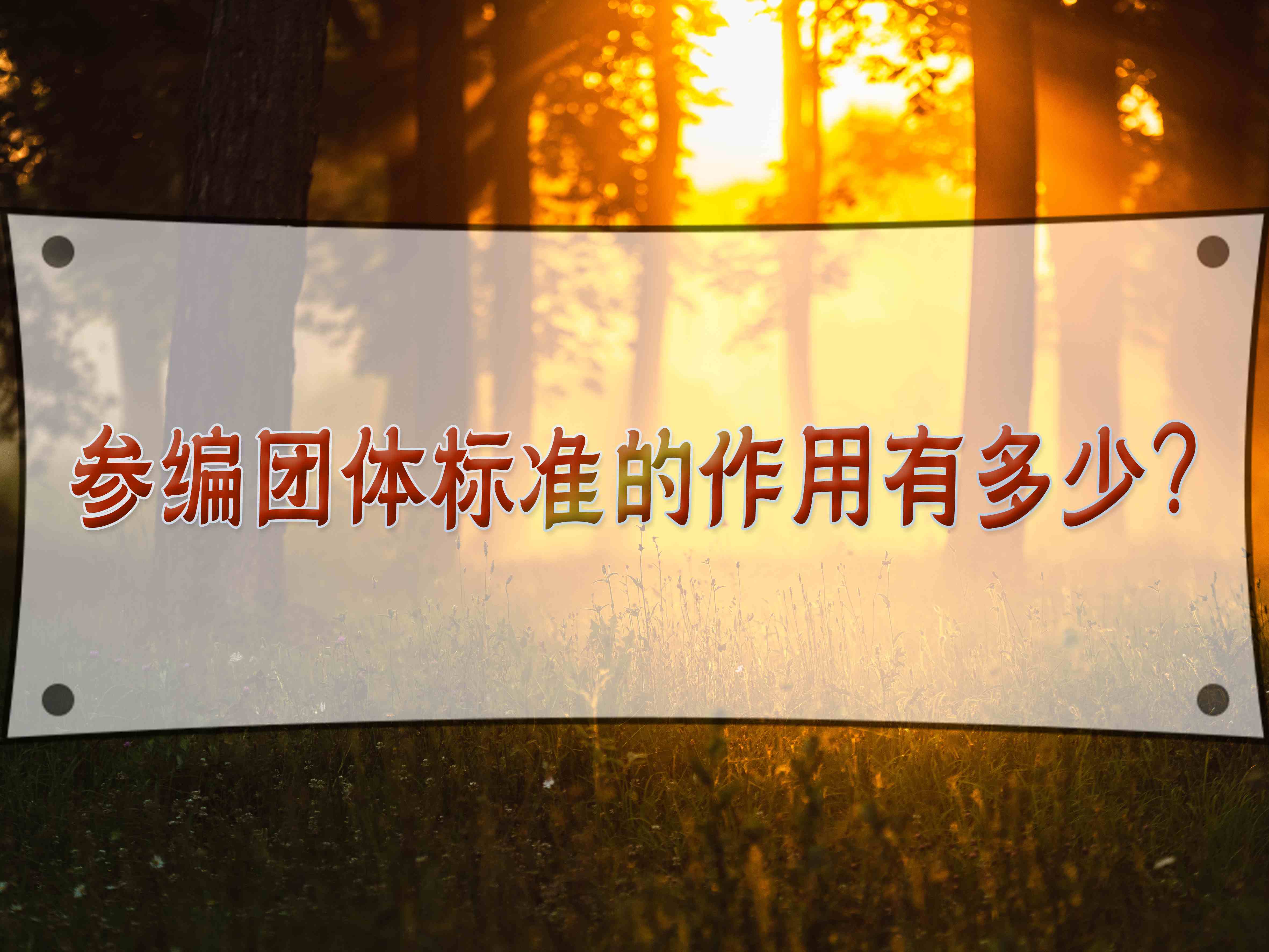 參編團(tuán)體標(biāo)準(zhǔn)的作用有多少？