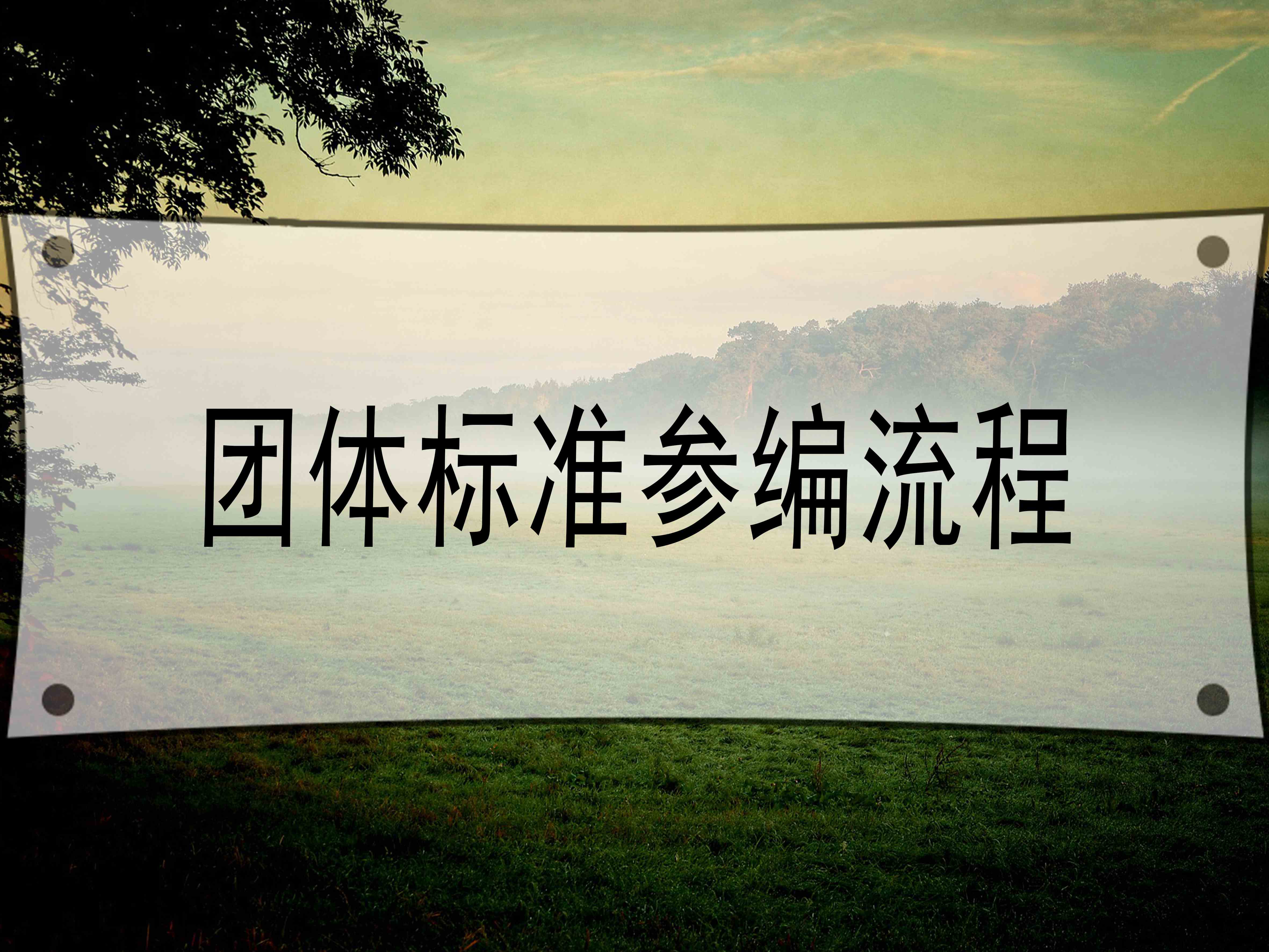 團(tuán)體標(biāo)準(zhǔn)參編流程